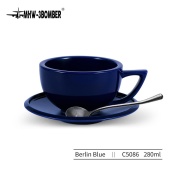 Кофейная пара для капучино MHW-3BOMBE (Ceramic Cup) берлинский синий, чашка и блюдце, 280 мл, C5086